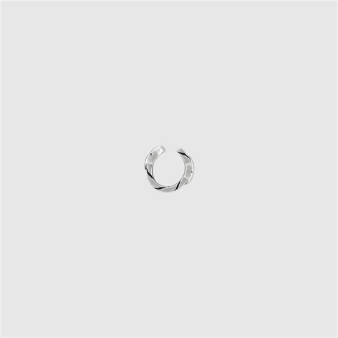 gucci silver septum cuff|Small Gucci Interlocking ear cuff in 925 sterling silver .